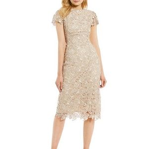Antonio Melani Denan Lace Midi Length Sheath Dress